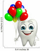 Teeth character with Balloon Wall Decal