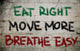 Eat Right Move More Breathe Easy Concept Wall Mural