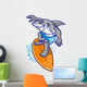 shark surfer Wall Decal
