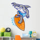 shark surfer Wall Decal