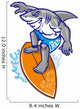shark surfer Wall Decal