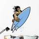 Surfer Action Wall Decal