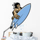 Surfer Action Wall Decal