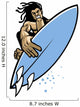 Surfer Action Wall Decal