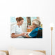 Female Nurse Giving Senior Wall Decal
