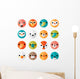 Cute Animal Smiley Faces Wall Stickers Wall Decal