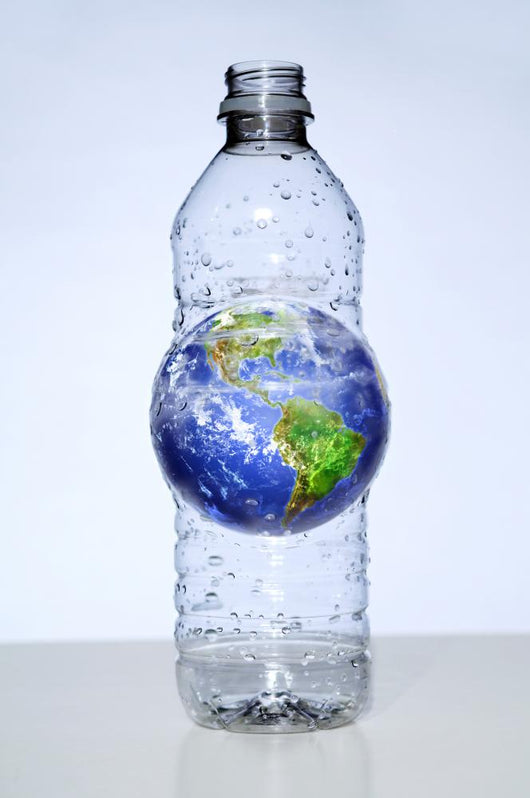 Plastic Water Bottle With Earth Inside Wall Mural