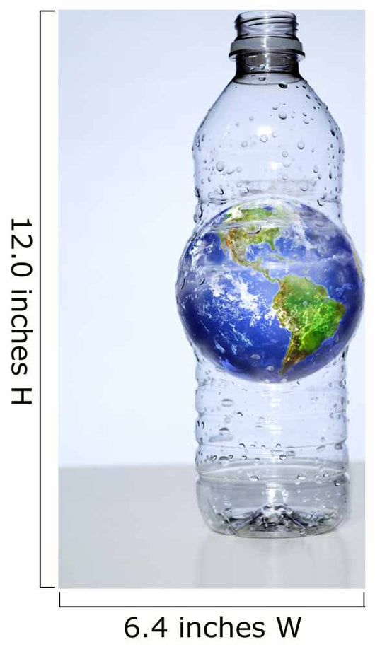 Plastic Water Bottle With Earth Inside Wall Mural