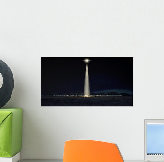 Star of Bethlehem Shining on Manger Wall Decal