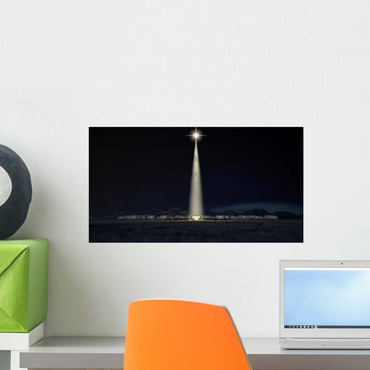 Star of Bethlehem Shining on Manger Wall Decal
