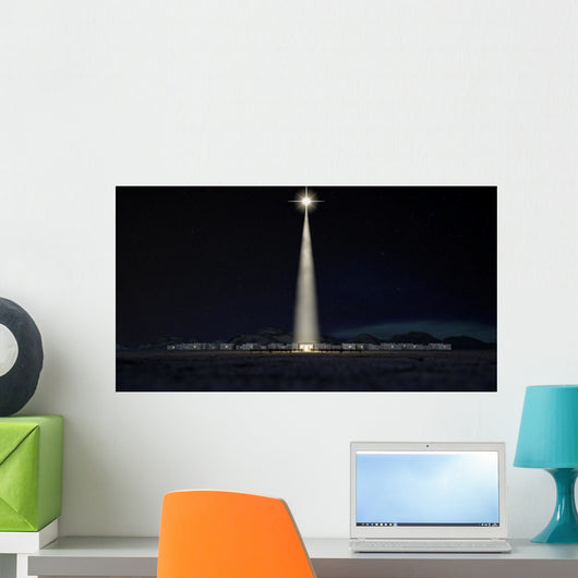 Star of Bethlehem Shining on Manger Wall Decal