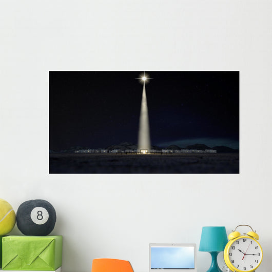 Star of Bethlehem Shining on Manger Wall Decal