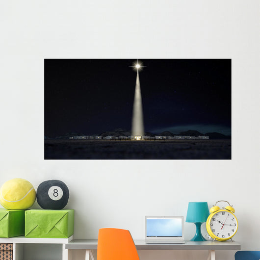 Star of Bethlehem Shining on Manger Wall Decal