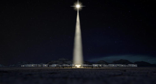Star of Bethlehem Shining on Manger Wall Decal