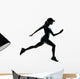 woman runner jogger silhouette Wall Decal