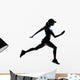 woman runner jogger silhouette Wall Decal