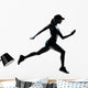 woman runner jogger silhouette Wall Decal