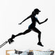woman runner jogger silhouette Wall Decal