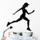 woman runner jogger silhouette Wall Decal