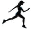 woman runner jogger silhouette Wall Decal