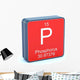 Phosphorus - Element of the Periodic Table on 3D Red Icon Wall Decal