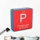 Phosphorus - Element of the Periodic Table on 3D Red Icon Wall Decal