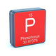 Phosphorus - Element of the Periodic Table on 3D Red Icon Wall Decal