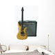 vintage electric guitar and rare vintage amplifier Wall Decal