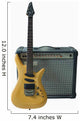 vintage electric guitar and rare vintage amplifier Wall Decal
