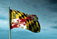 Maryland (USA) flag waving on the wind Wall Mural