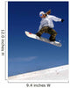 Woman Snowboarder in Flight With Sky Behind Wall Mural