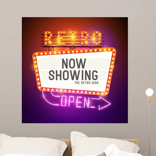 Retro Showtime Sign Vector