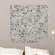 Seamless Monochrome Floral Wall Decal