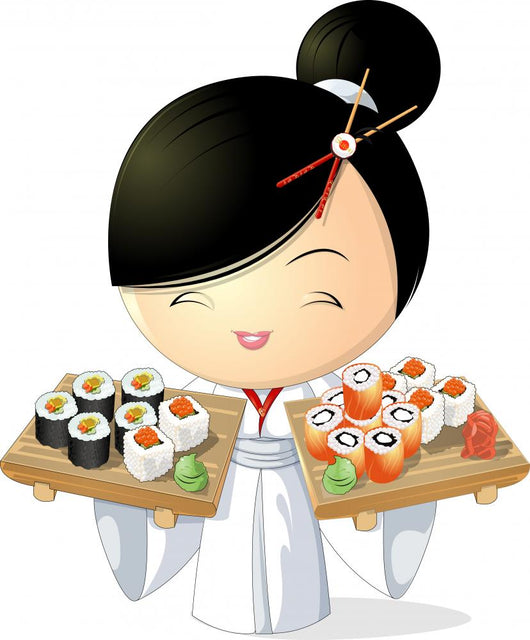 sushi girl Wall Mural