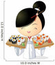 sushi girl Wall Mural