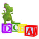 Cartoon Dragon with Abc