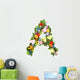 Floral Arrangement Letter Wall Decal