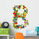 Flower Arrangement Letter B Wall Decal