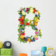 Flower Arrangement Letter B Wall Decal