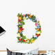 Flower Arrangement Letter D Wall Decal