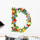 Flower Arrangement Letter D Wall Decal