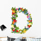 Flower Arrangement Letter D Wall Decal