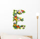 Flower Arrangement Letter E Wall Decal