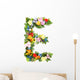 Flower Arrangement Letter E Wall Decal