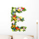 Flower Arrangement Letter E Wall Decal