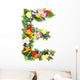 Flower Arrangement Letter E Wall Decal