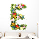 Flower Arrangement Letter E Wall Decal