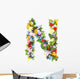 Flower Arrangement Letter N Wall Decal