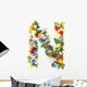 Flower Arrangement Letter N Wall Decal