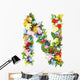 Flower Arrangement Letter N Wall Decal